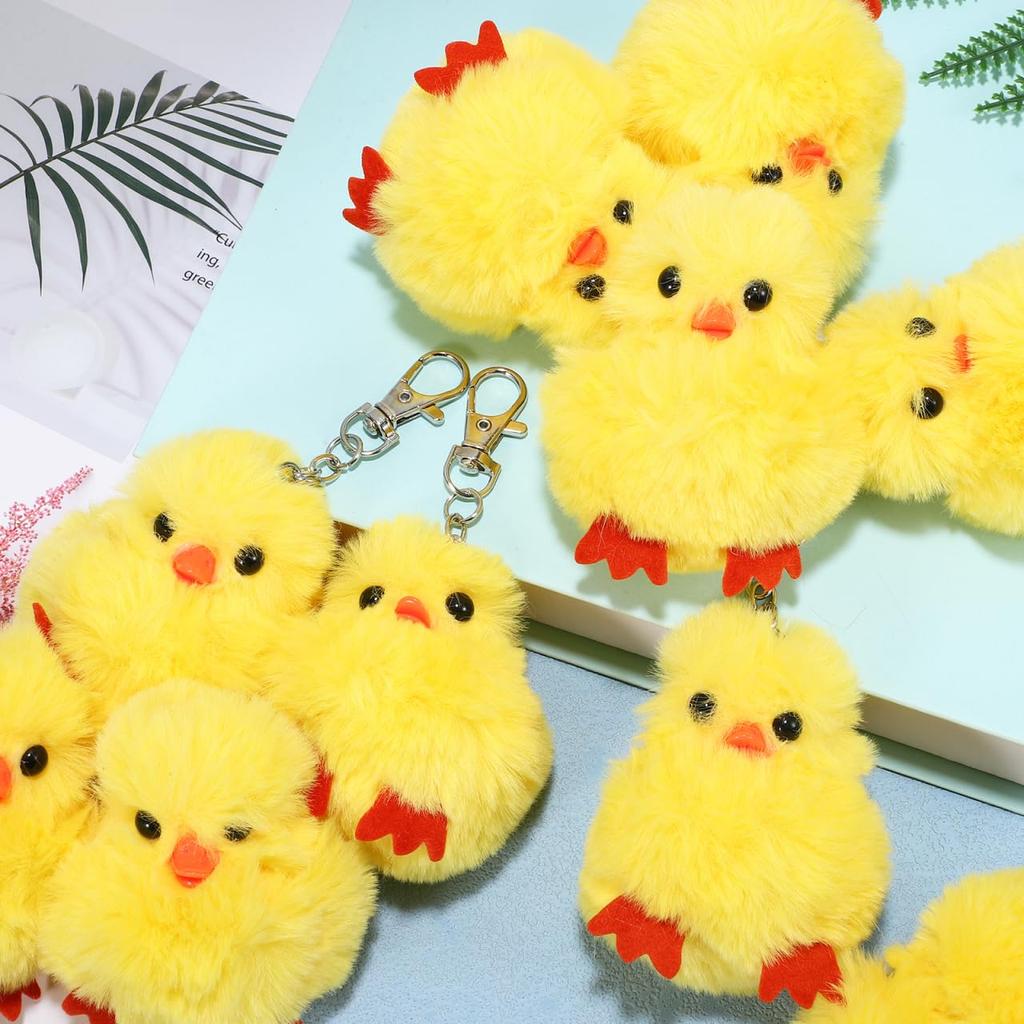 CALLARON Duck Plush Keychains, Set of 10, Cute Bag Pendants for High School Students, Perfect for Graduations, Entrance Ceremonies, and Birthdays