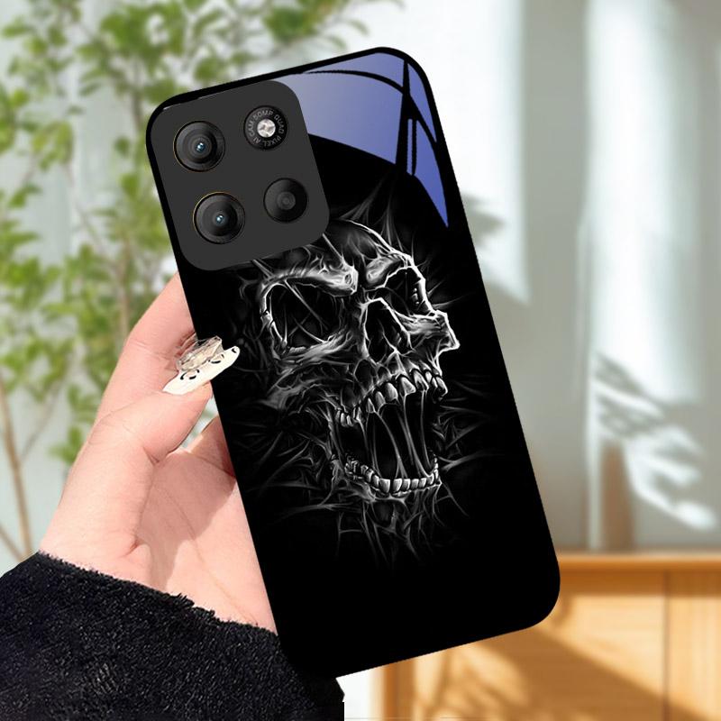 Do etui Motorola Moto G15 Coque Do etui na telefon Motorola MotoG15 Luksusowa osłona na telefon ze szkła hartowanego G 15 Osłona ochronna na aparat