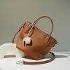 Vegetable Basket Women's Bag Leather New Bucket Bag Crossbody Summer Women's Niche High-end Sense Versatile Work Handbag Bag