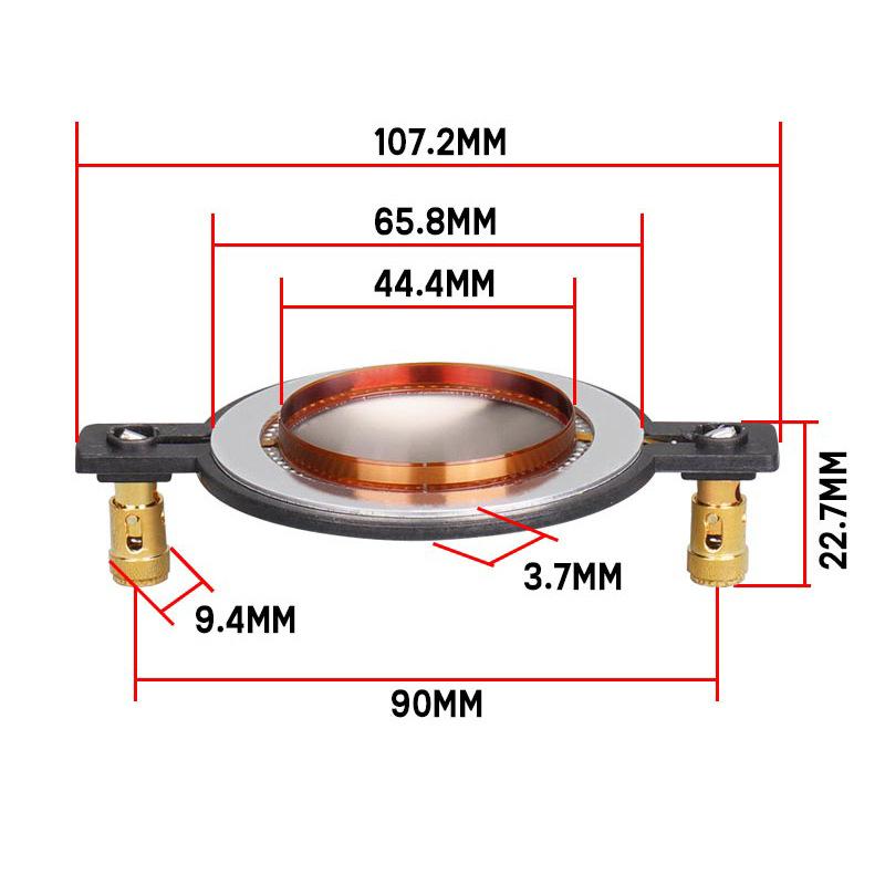 1Pc Diaphragm Replacement Titanium Film Tweeter Voice Coil Membrane Diy Parts 44.4Mm Core Treble Speaker Repair Accessories