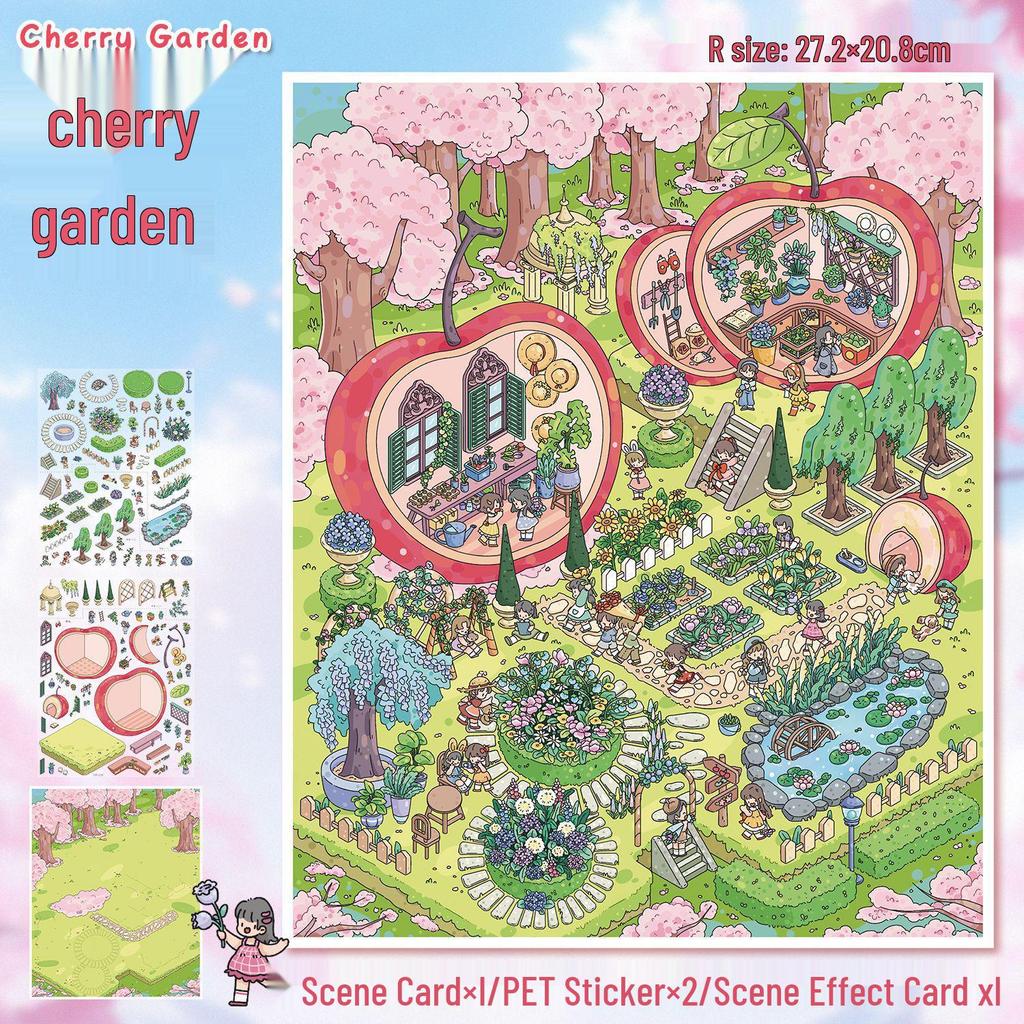 Yi Lan Landscaping Large 3D Stereo Miniature DIY Journal Stickers