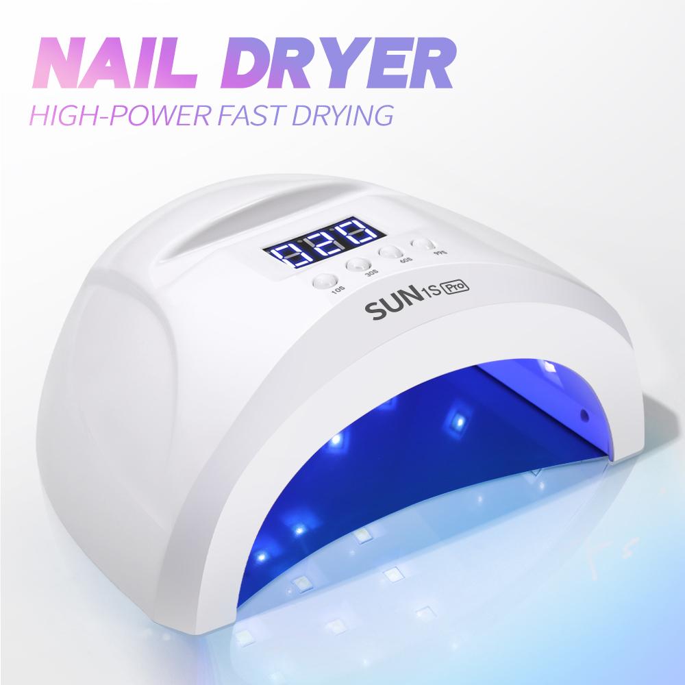 

YIKOOLIN SUN 1S 48W UV LED Nail Lamp Professional Fast Dryer Automatic Sensor LCD Display Nail Gel Curing Light Box for Salon EU белый