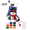 Christmas Ornament Making Set Faux Diamond Painting Stocking Kit, DIY Acrylic Craft Diy Kits for Home Decor Kids Adults, Snowman/Reindeer/Santa