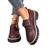 A New Style of Loafers with Belt Buckles, Large-sized Thick-soled Single Shoes for Women