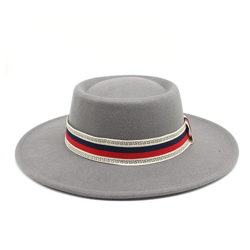 Big Brim Bump Dome Hat Woolen Top Hat Women'S Quarter British Retro Men'S Felt Hat French Jazz Hat