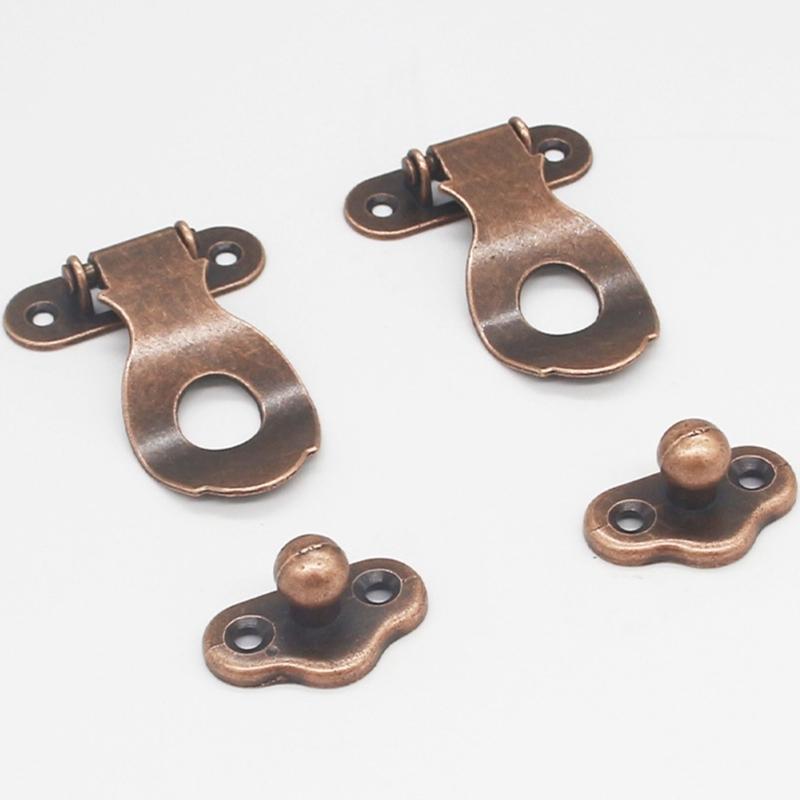 10Pcs Furniture Buckle Clasp Lock Vintage Decorative Latches Hasp Zincs Alloy Hasp Clasp Latches Decorative Lock Buckle