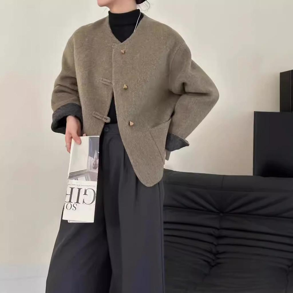 Double-sided Cashmere Coat Short Style Korean Style Autumn New Woolen Woolen Coat
