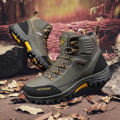Herren Wanderstiefel Wasserdichte Schneestiefel Leder Sneakers Männliche Outdoor-Sportschuhe Plus Größe 39-47