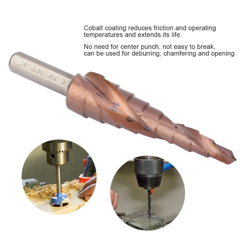 High Speed Steel M35 Hole Opening Tool Cobalt Coating Hole Reamer Pagoda Step Drill Bit  Large Bit