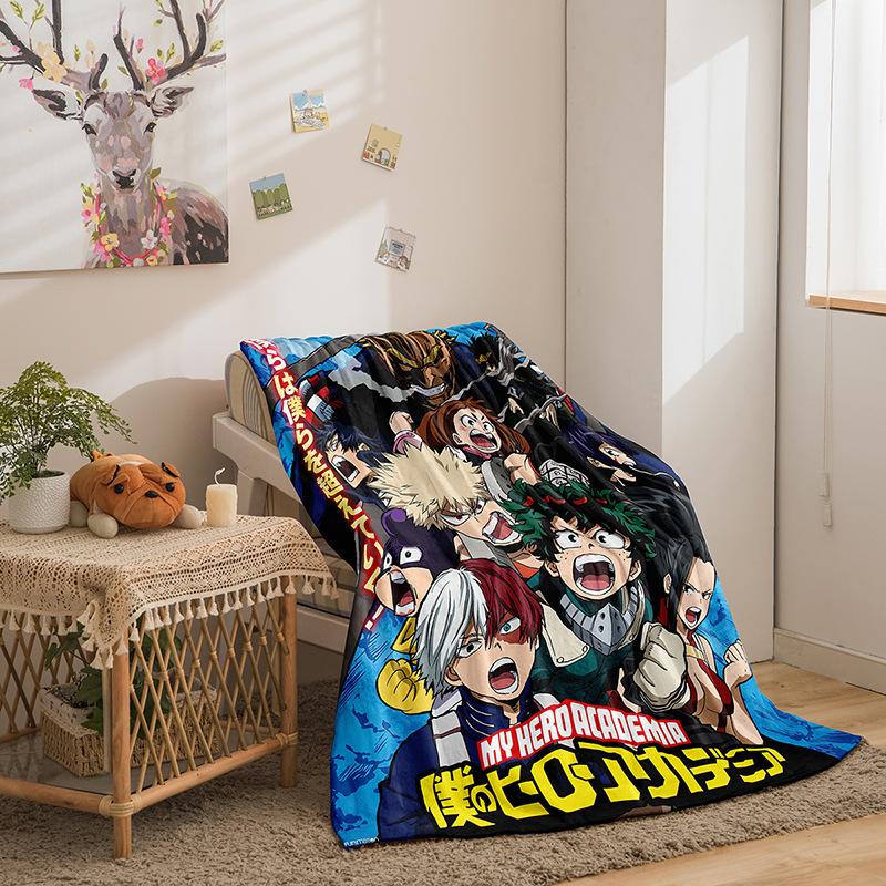 Cartoon Hero Academy Series Double Sided Flannel 3D Digital Printing Blanket Blanket