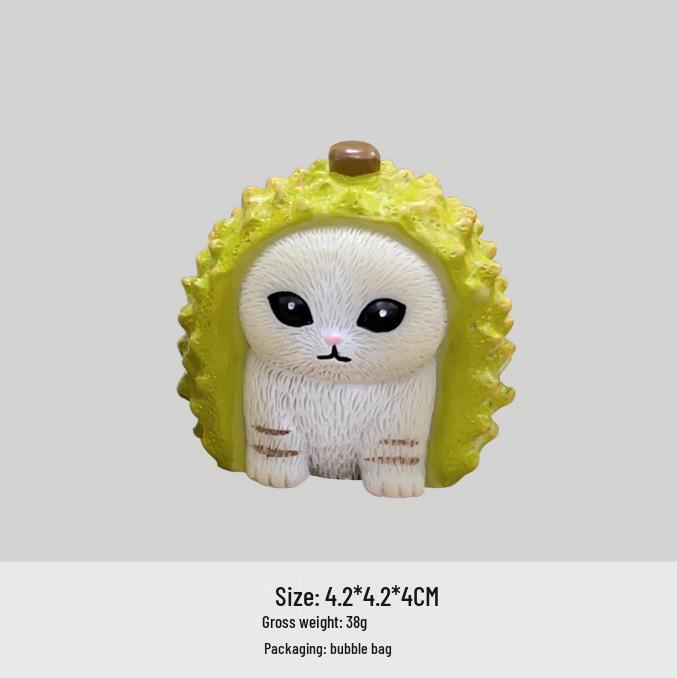 Little Prince Cute Kitten Durian Resin Ornament for Car or Home Decor