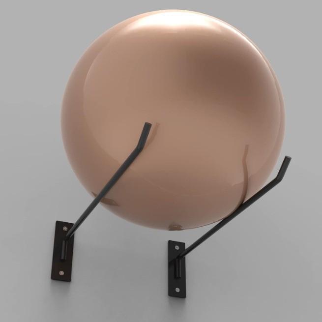 Wall-Mounted Sports Ball Display and Storage Rack for Yoga, Basketball, Football, Volleyball