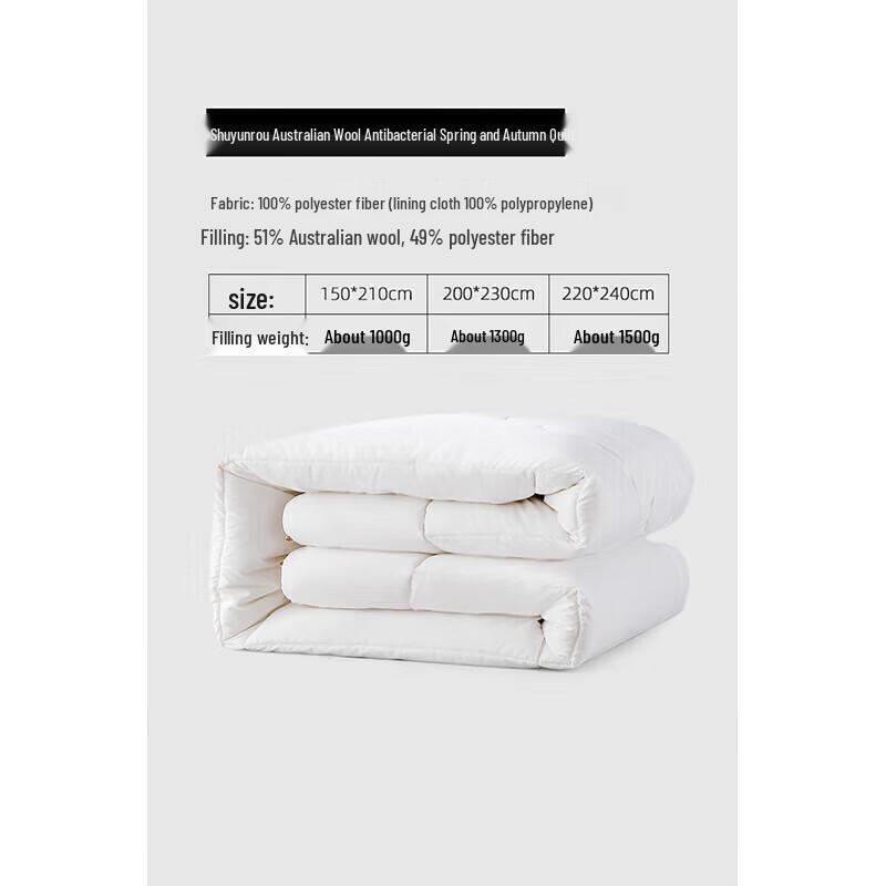

MERCURY Antibacterial 51% Australian Wool All-Season Duvet