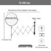 Specchio per Trucco Magnificante a Parete Double-Sided: Design Pieghevole Telescopico per Trucco ad Alta Definizione