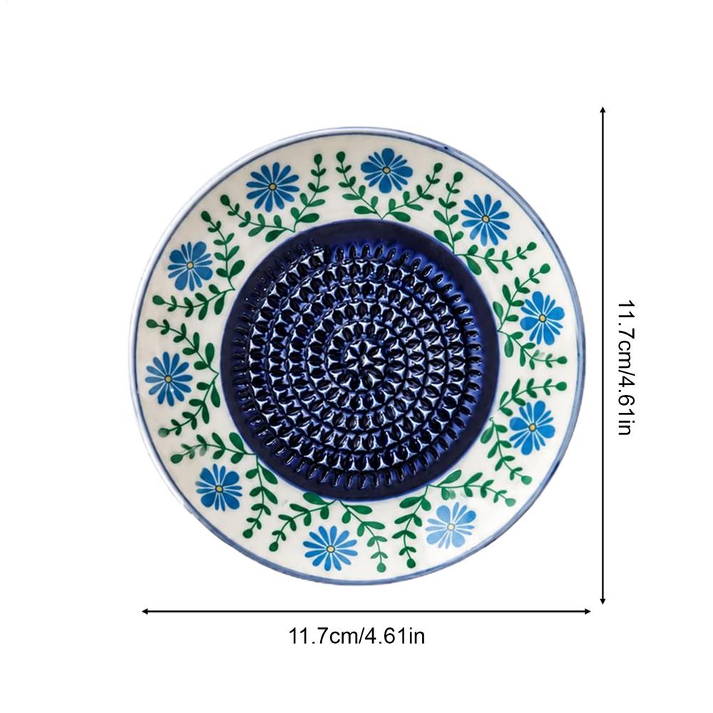 Macina aglio in ceramica fatto a mano Pelapatate allo zenzero portatile Pelatoma pomodori spagnolo Pelapatate per erbe Schiaccia aglio Piatto grattugia aglio