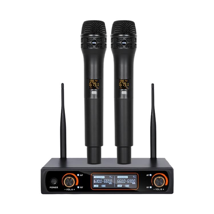

Wireless Microphone Two User Simultaneous Use For Family Gatherings Clear Sound ABS Plastic Construction 1