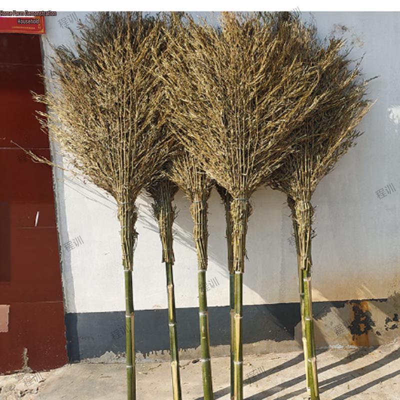 Heavy-Duty Bamboo Road Cleaning Broom