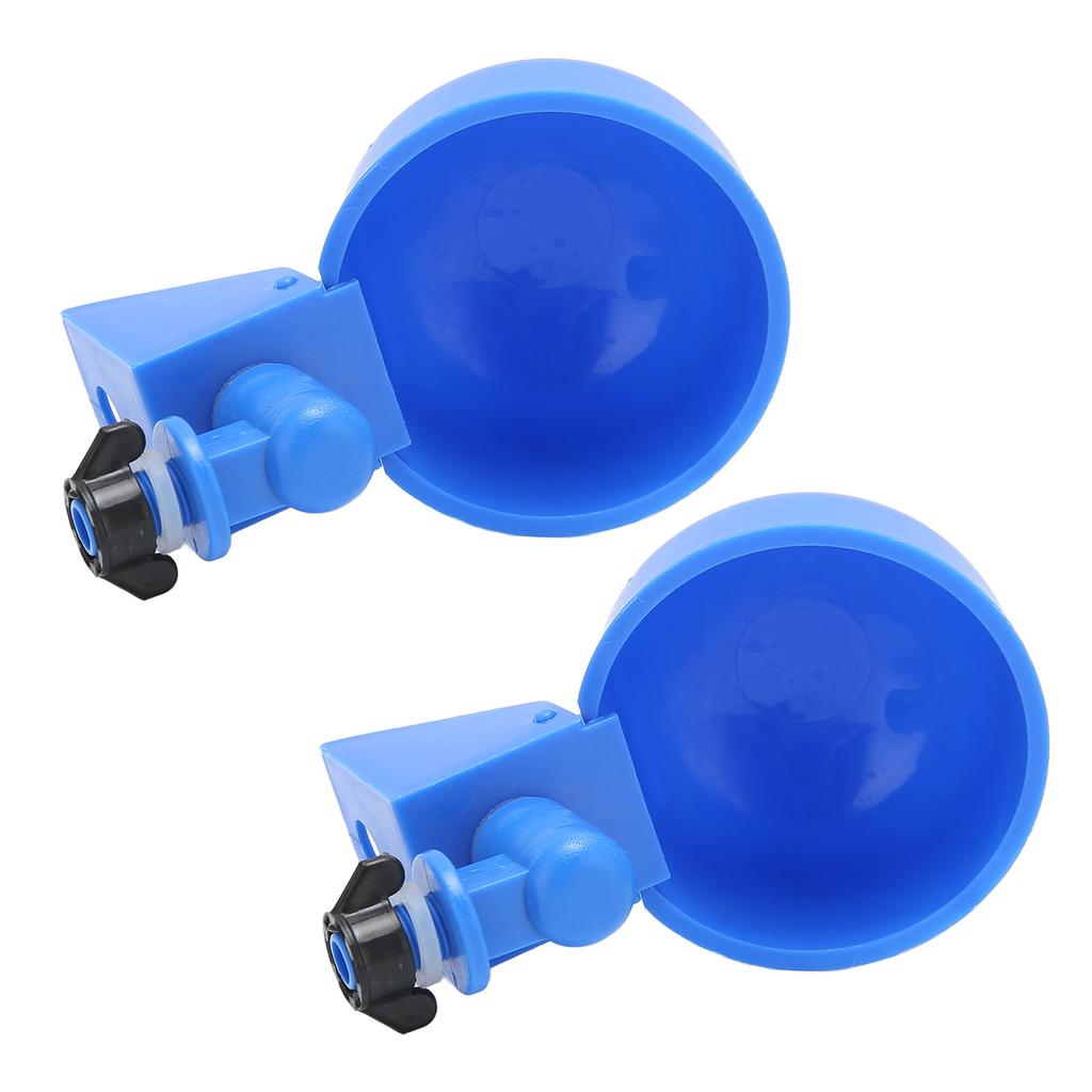 2Pcs Automatic Chicken Water Cup Anti Rust Simple Installation Use Blue Chicken Water Feeder for