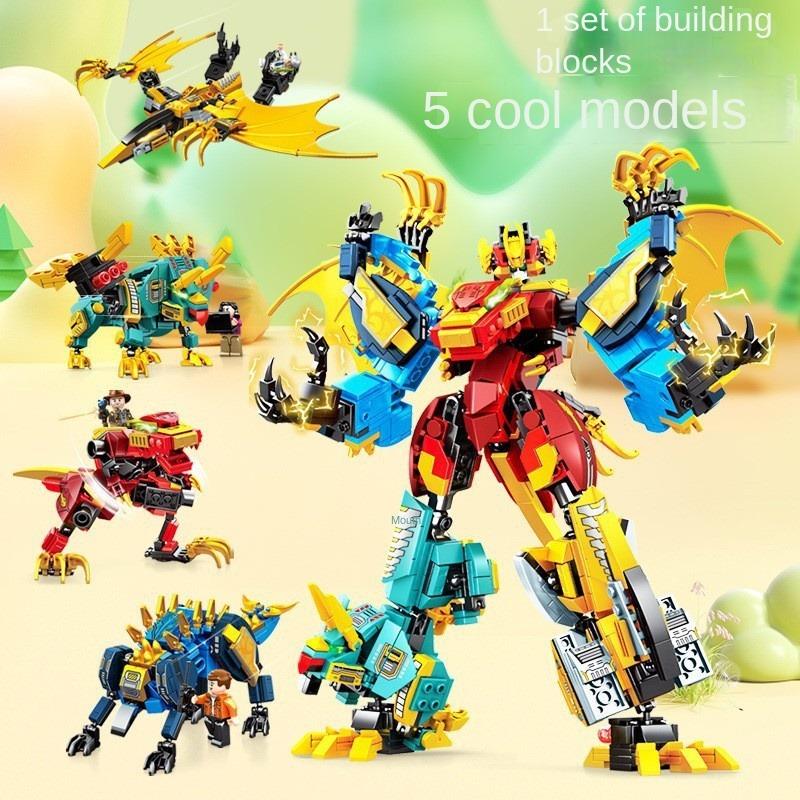 Holy Beast Toto Timetable Metamorphosis Mecha Puzzle Lauding Block Toys Boys