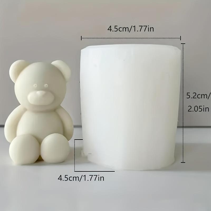 DIY Silicone Mold for Candles & Resin Decor Adorable Bear Shapes Perfect for Handmade Crafts & Jewelry Making