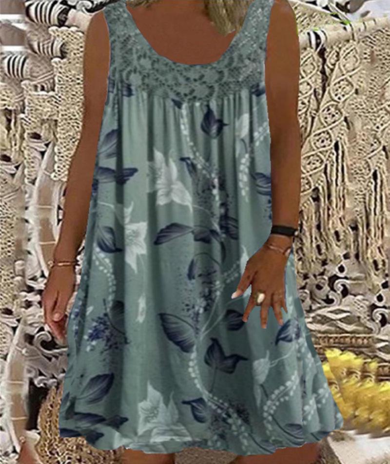 2023 European & American Off-Shoulder Lace Camisole Dress