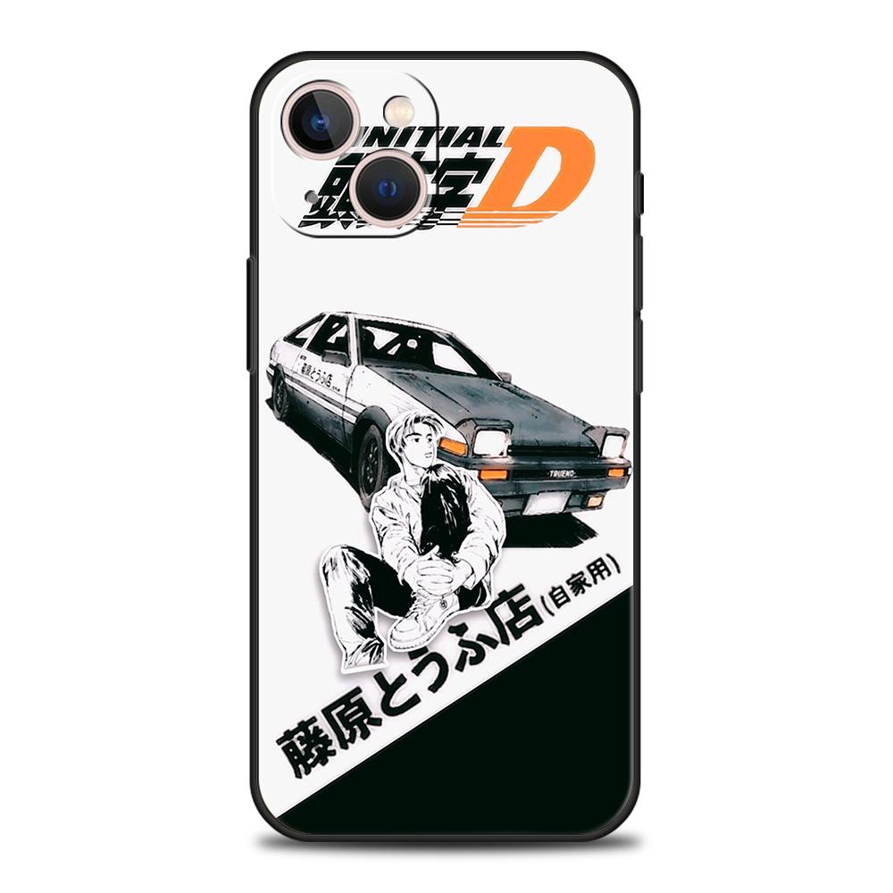 Initial D AE86 Phone Case for iPhone 16 15 14 13 12 Pro Max 11 Pro Max 7 8 Plus XS XR Shockproof Soft Shell Capas Bag TPU