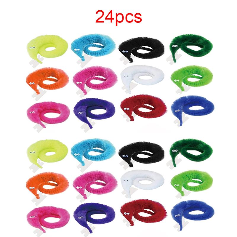 Pluizige Magische Worm Trick Speelgoed Voor Kinderen Wiebelige Draaiende Worm Aan een Onzichtbaar Touwtje Kermis Feestartikelen Kinderen Magische Attributen