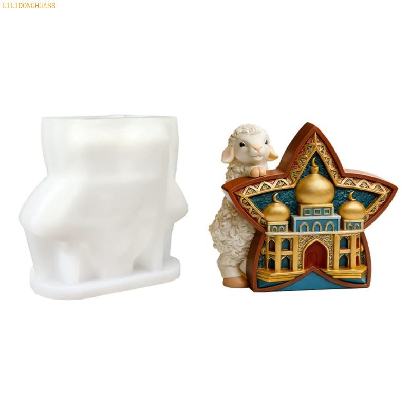 K1AE Easy Releases Silicone Sheep Mould For Home Decorations