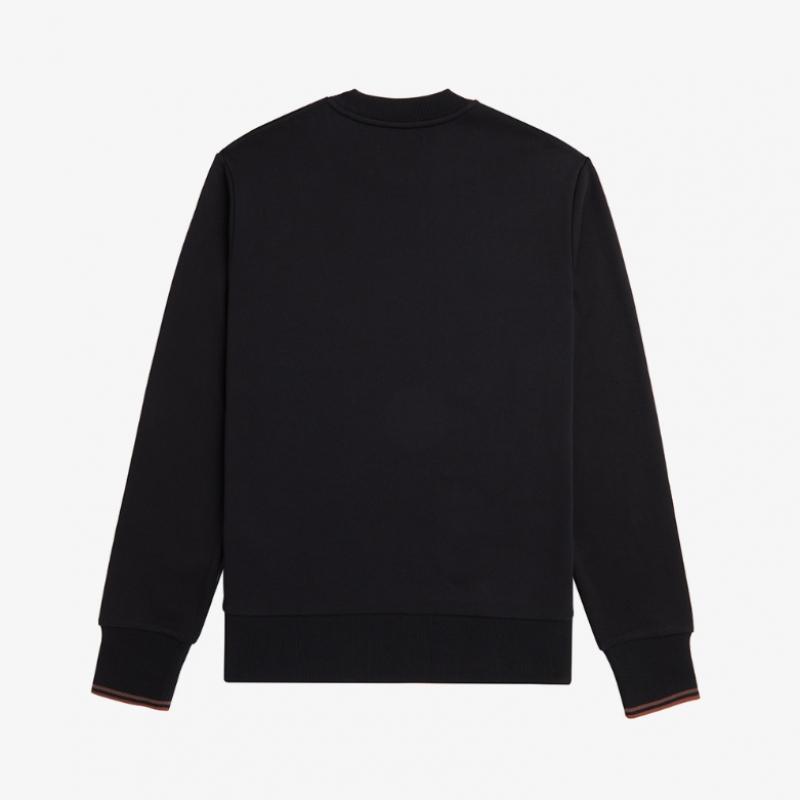 Fred Perry [baseline] Crewneck Sweatshirt   Black Afpm2437535 X56