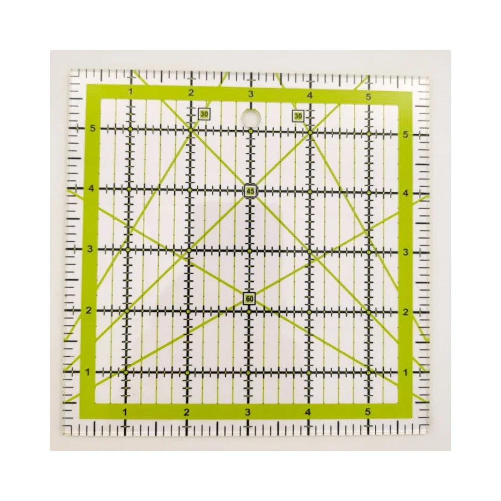 Riglă de matlasare Îmbrăcăminte Croitor în inci Unghi acrilic Linie grilă în două culori Patchwork Pătrat Îmbrăcăminte DIY Artizanat Cusut Măsurare