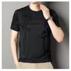 2026 Summer New Casual Short-Sleeve Men's Black Slim Fit T-Shirt