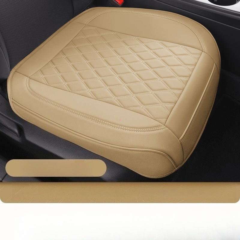 1PCS Nappa Leather Car Seat Cover Anti-Slip and Full Wrap Driver Car Seat Protector Mat Front Bottom Car Seat Cushion Cover