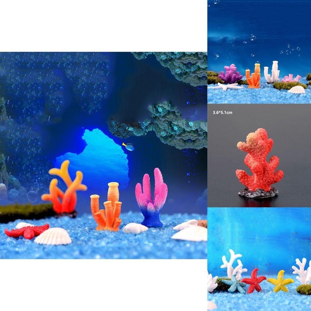 Kolorowa ozdoba z żywicy w kształcie koralowca do akwariów i zbiorników na ryby