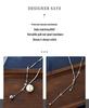 Titanium Steel Pearl Pendant Necklace for Women - Elegant Long Necklace for Autumn and Winter Sweaters