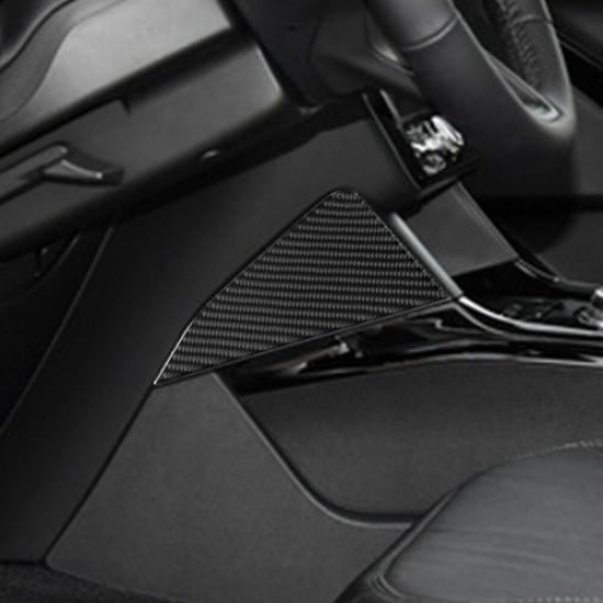 2Pcs Carbon Fiber Interior Floor Console Side Cover Trim For Ford Explorer