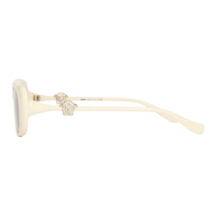 Versace Logo Design Square Sunglasses Unisex Sunglasses Milk-White OVE4504D-55361T