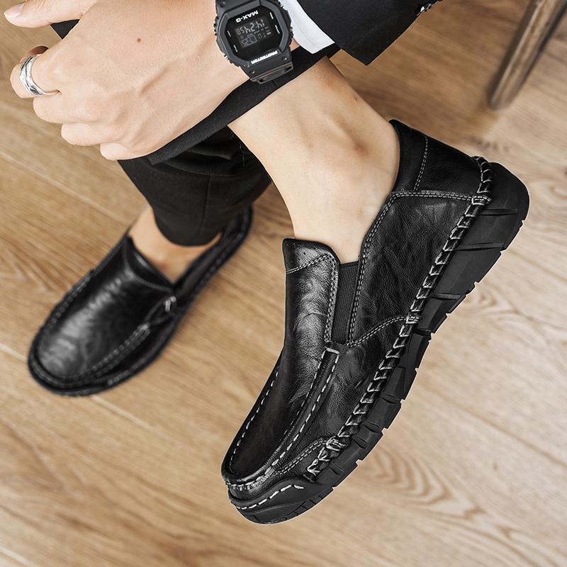 Fashion Handmade Men Loafers New Casual Business Shoes Fashion Leather Flats Comfortable Men's Leisure Shoe Classics Formal Footwear