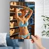 Vintage Metal Wall Sign 2D Bikini Girl Industrial Tin Art Decor Weatherproof Indoor Outdoor