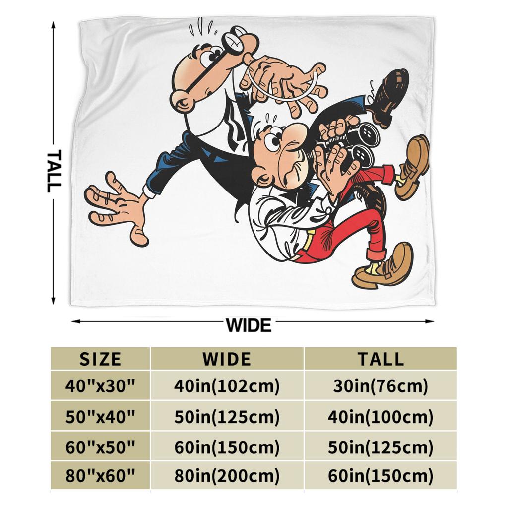 Blanket Decorative Mort & Phil Mortadelo y Filemón Throw Blanket  Flannel Bedspread For Home Decor Comfortable Sofa Bed Cover