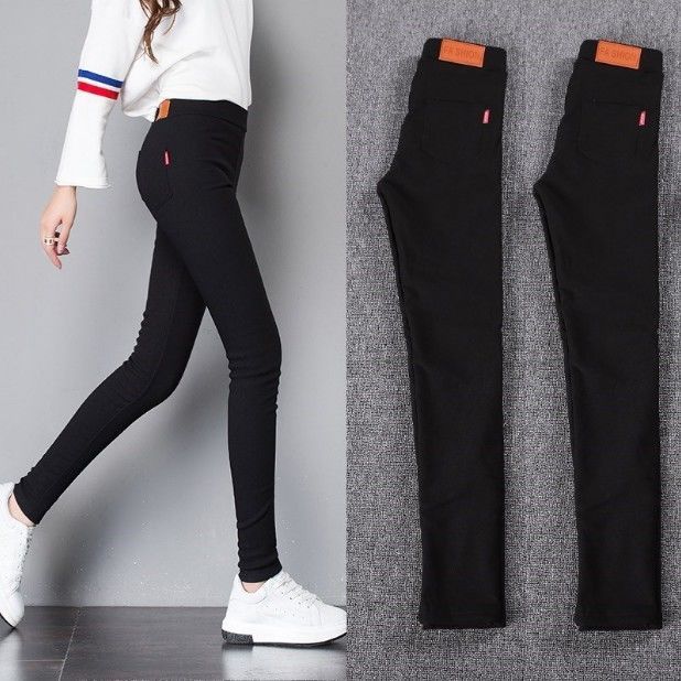 Autumn Black Pencil Pants Women Korean Style Tight Stretch Office Lady Denim Pants Elegant Comfy Ankle Length Jeans