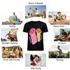 Cartoon Cheers Print Casual Tshirt Unisex Loose Fit Top For Daily Hangouts Gatherings Trips Pure Cotton T-shirt