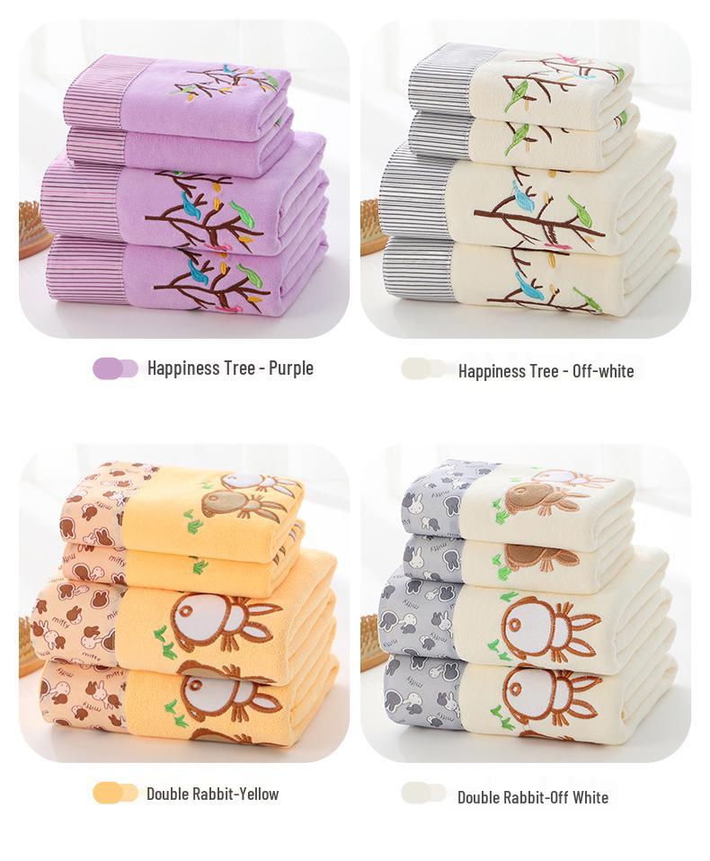 Super Měkká Absorpční Krajková Sada Ručníků do Koupelny – Obsahuje 1 Koupelnový Ručník a 1 Ručník na Ruce