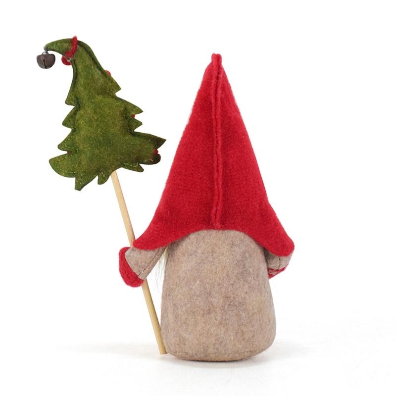 Scandinavian Tomte Nisse Figurine, Swedish Gnomes Tomte 8.27" Gnomes Plush for Christmas Home Fireplaces Adornment
