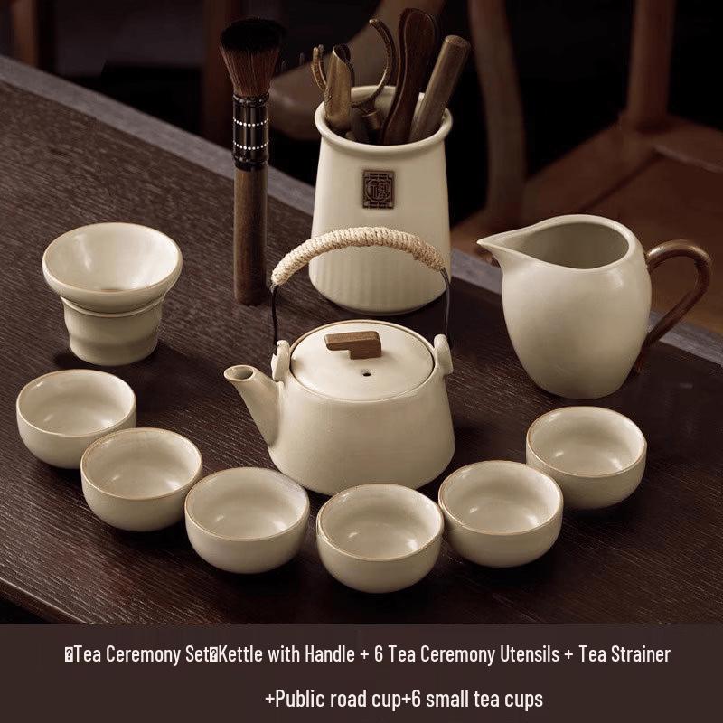 Ru Kiln Kung Fu Tea Set with Dongpo Beam Pot