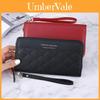 New Korean Style Lady Long Zipper Wallet Solid Color Simple Diamond Card Holder Large Capacity Hand Clutch Bag