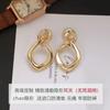Luxury Minimalist Style European and American Diamond-Shaped Earrings, Light Luxury 2026 New Popular Ear Studs, Non-Pierced Ear Clips, Ear Accessories