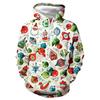 Christmas Halloween Cat Selfie 3D Print Hoodie Couples Casual Loose Fit