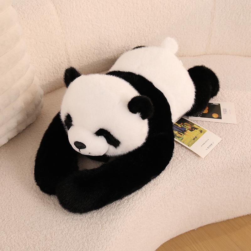 Kawaii Animal Soft Plush Toys Long Lying Panda Raccoon Sloth Plushies Animal Dolls Gifts For Friends