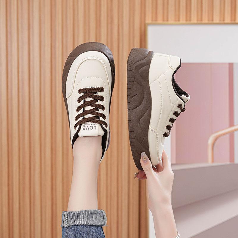 Spring new muffin thick-soled bread shoes casual soft-soled lightweight board shoes W