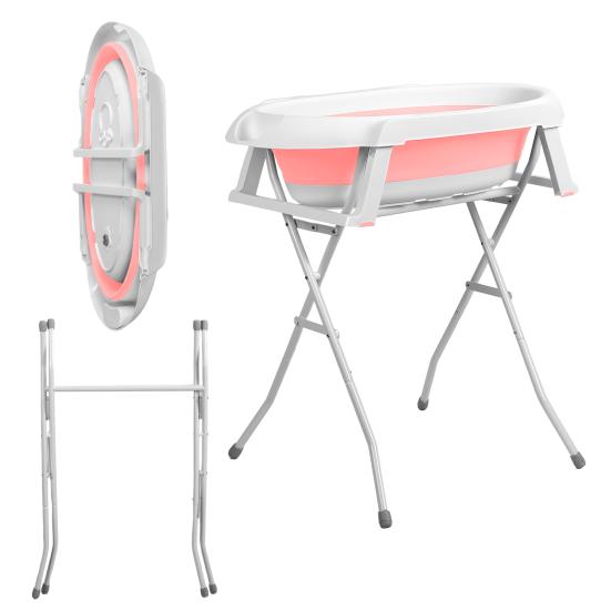 2-in-1 Foldable Dog Bathtub with Stand, Portable Pet Washing Station for Small Medium Dogs